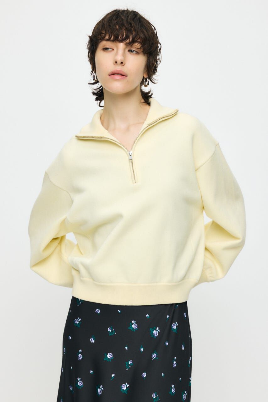 MOUSSY「SWEAT LIKE HALF ZIP ニットトップス」|パーカー|