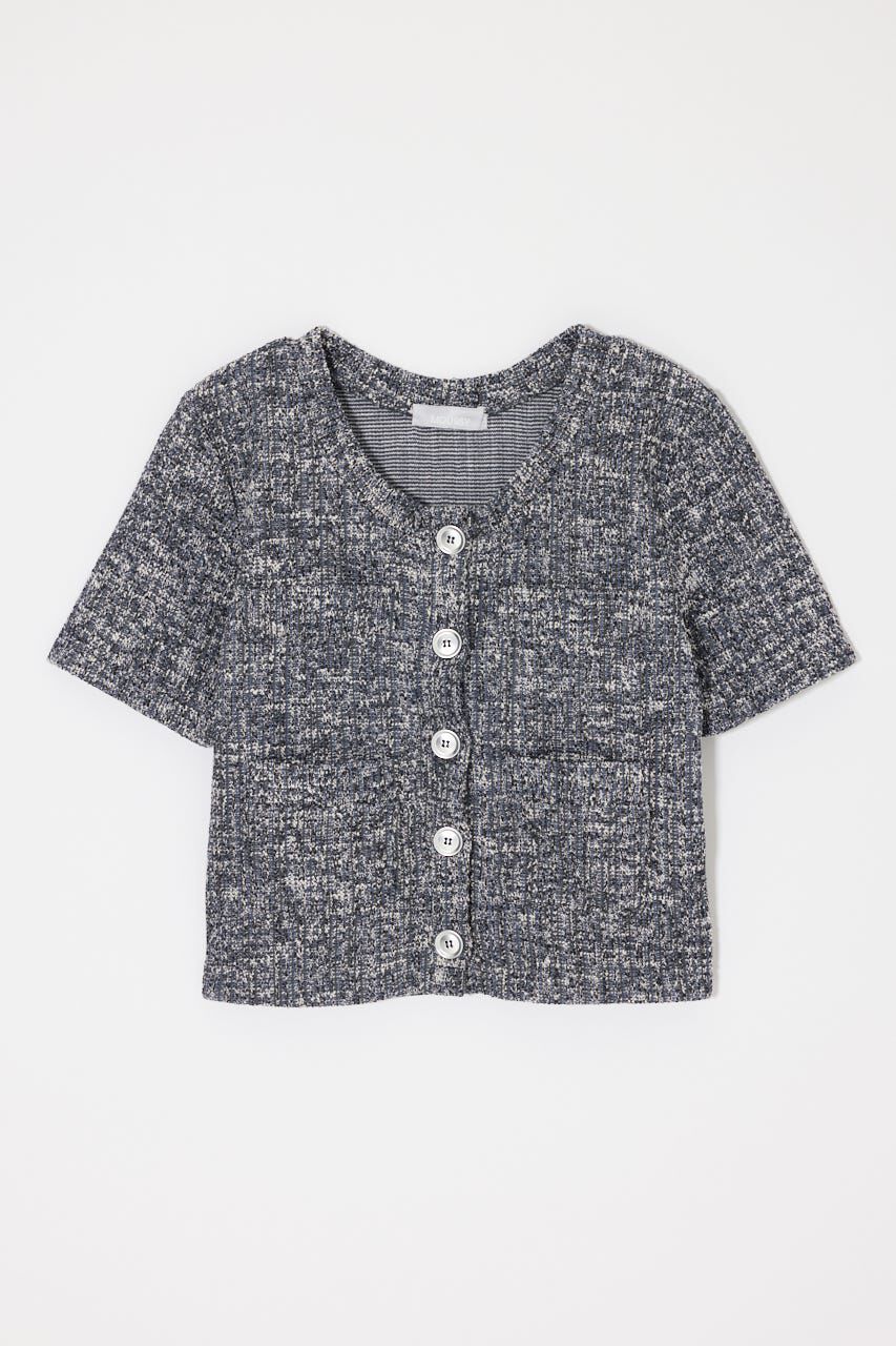 MOUSSY「TWEED CRUSH トップス」|Tシャツ・カットソー|BLU