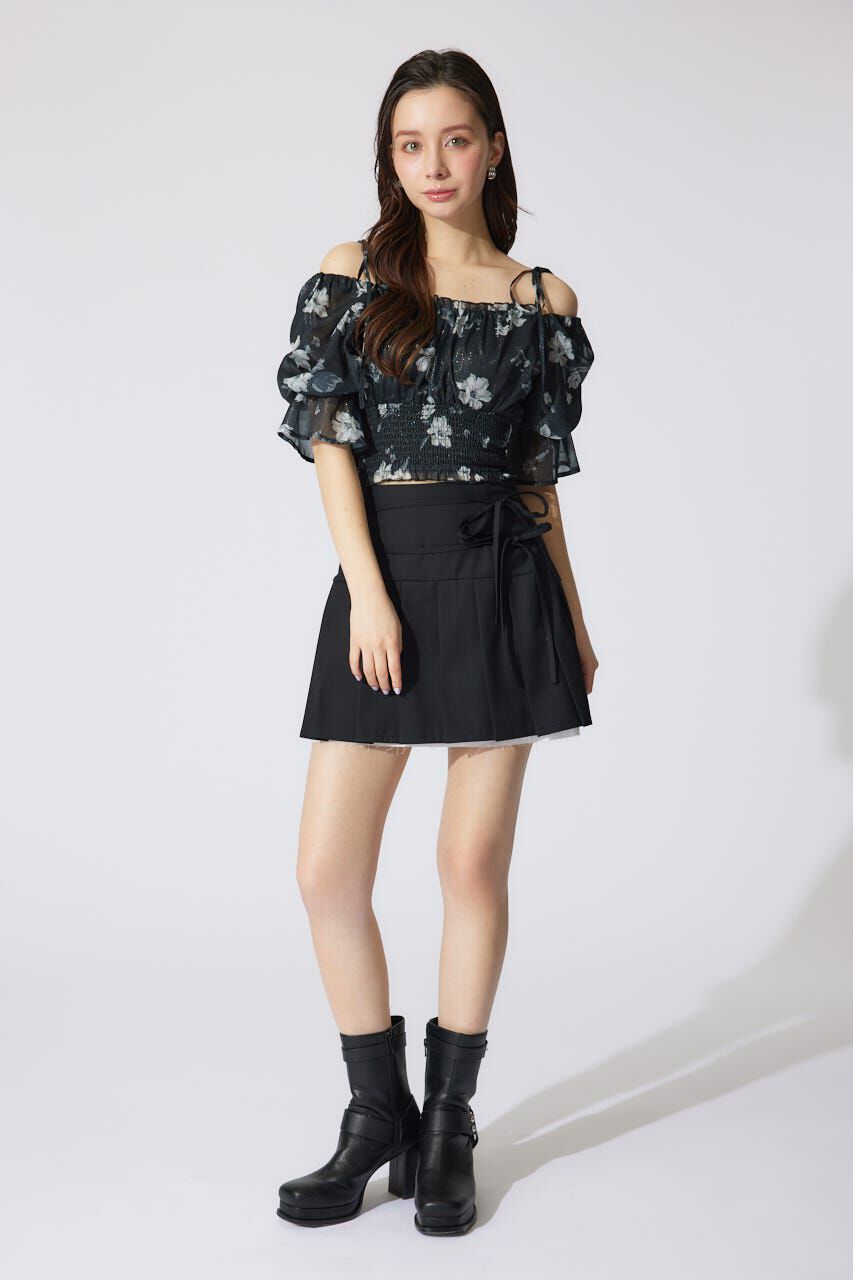 rienda「パフスリーブシャーリングブラウス」|シャツ・ブラウス|