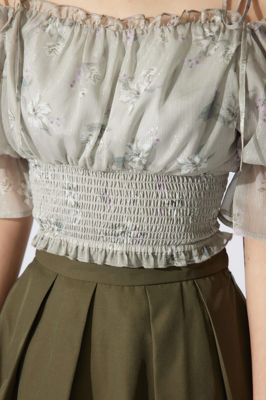 rienda「パフスリーブシャーリングブラウス」|シャツ・ブラウス|