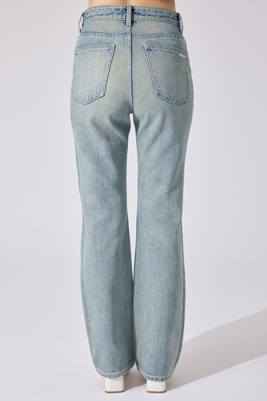 rienda「Shapely Makeジャストウエストデニムパンツ」|デニム|