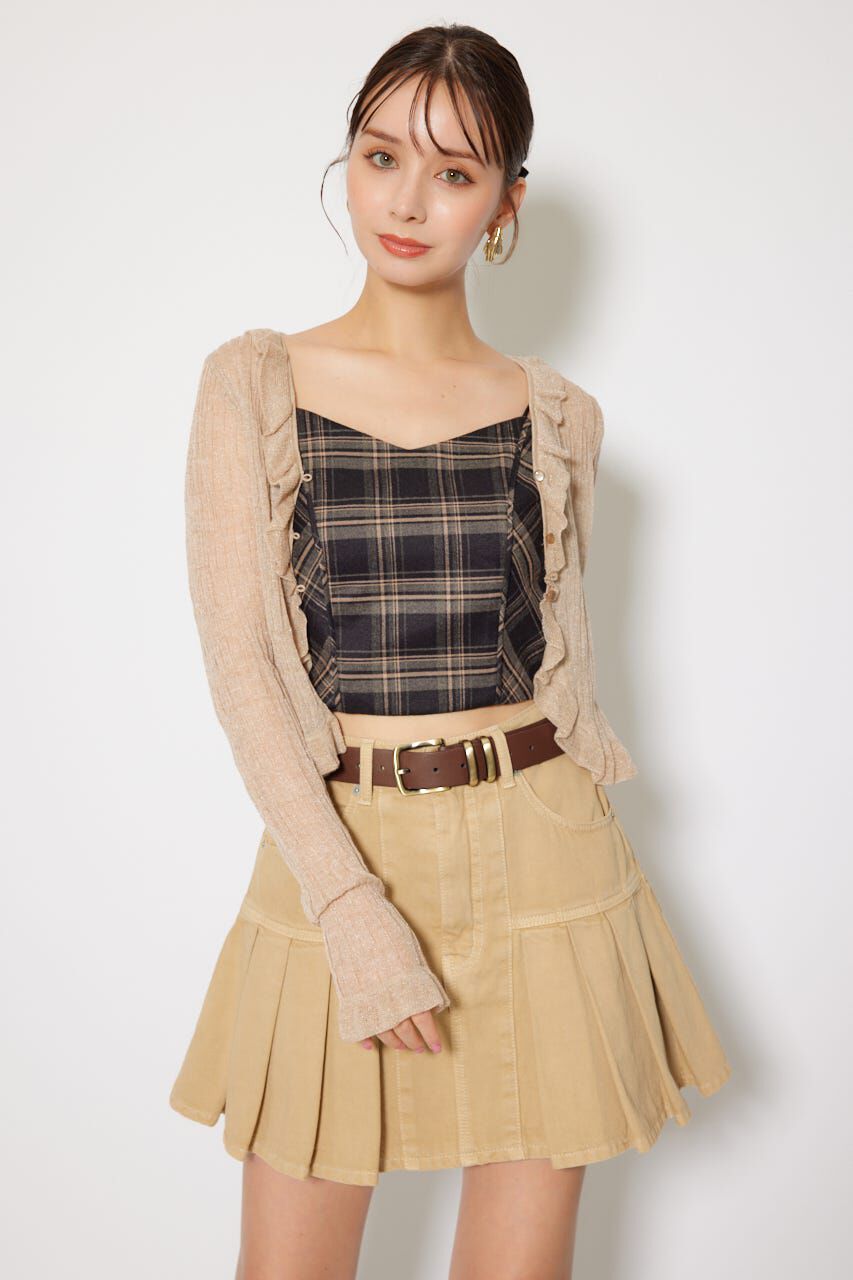 rienda「シアーフリルショートカーディガン」|カーディガン|