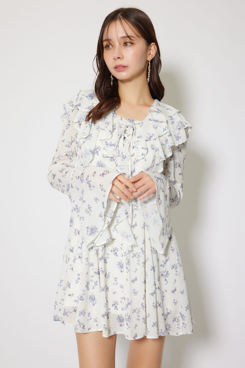 rienda「フリルフレアミニワンピース」|ワンピース|