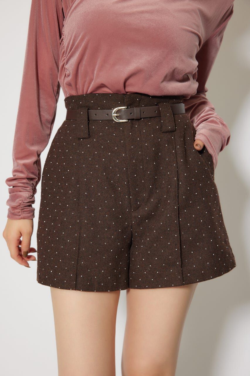 rienda「ベルト付きピンタックショートパンツ」|その他|