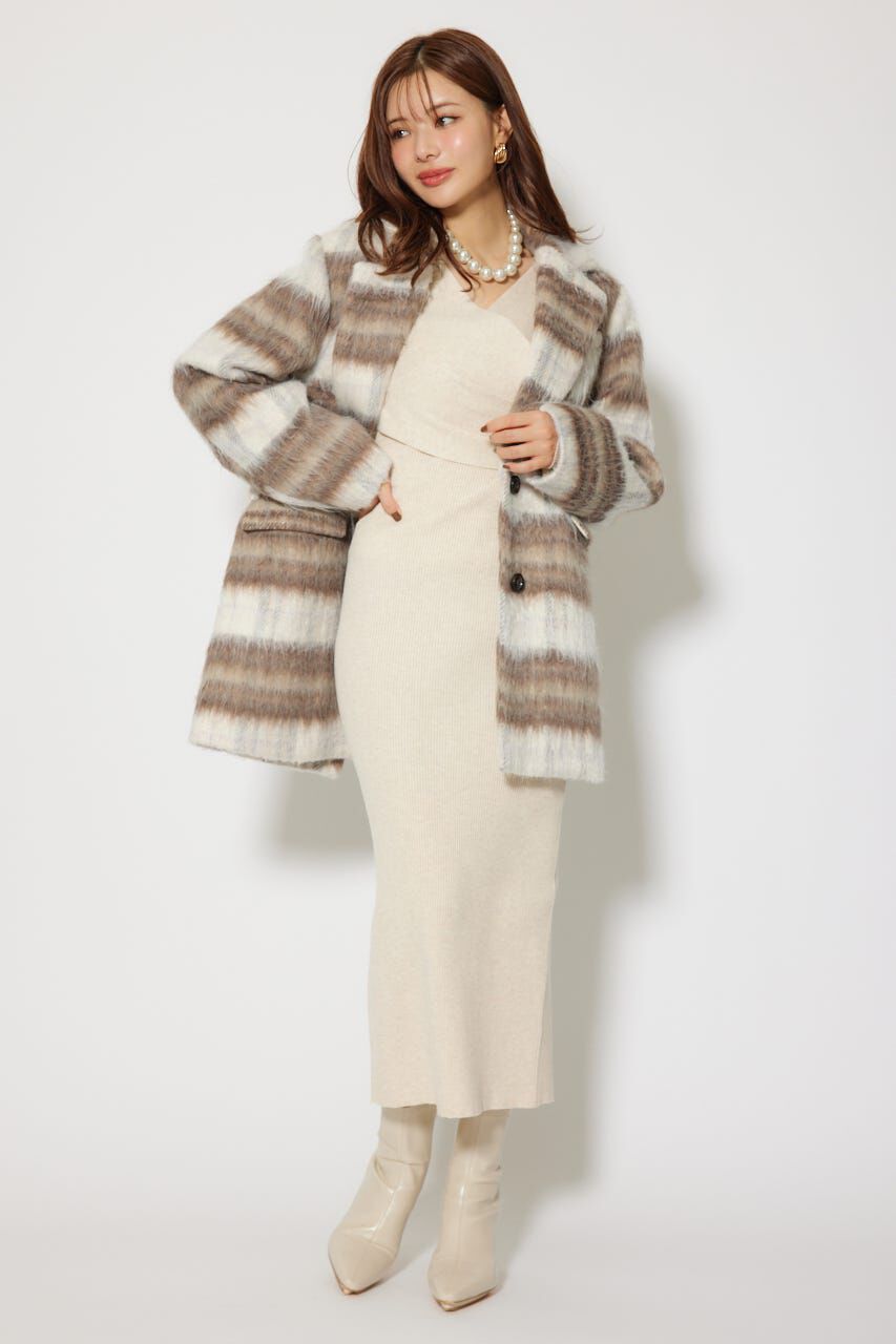 rienda「シングルシャギーテーラードジャケットコート」|その他|