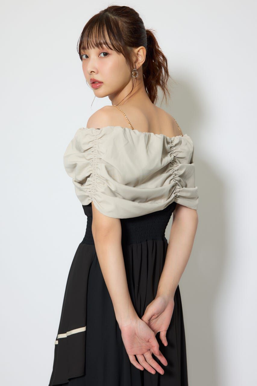 rienda「フロントビッグリボンフレアワンピース」|ワンピース|