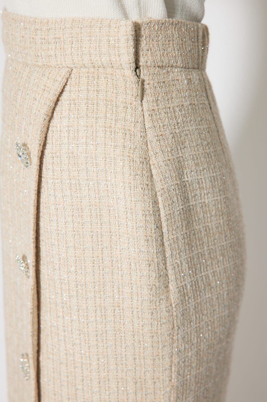rienda「ラップスリットツイードマーメイドスカート」|スカート|