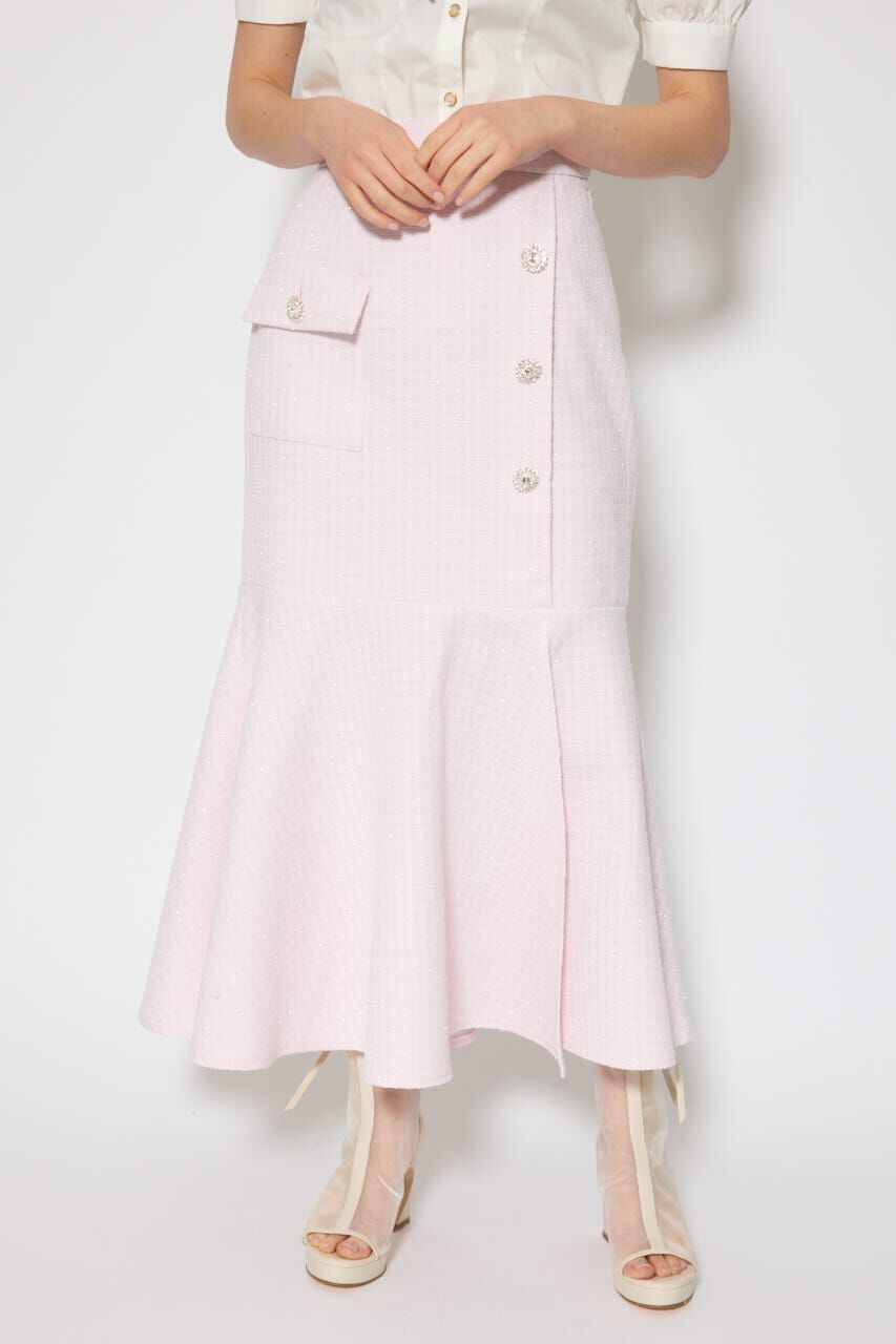 rienda「ラップスリットツイードマーメイドスカート」|スカート|PNK