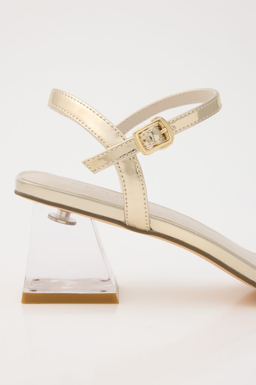 rienda「ビジューリボンクリアヒールサンダル」|サンダル|