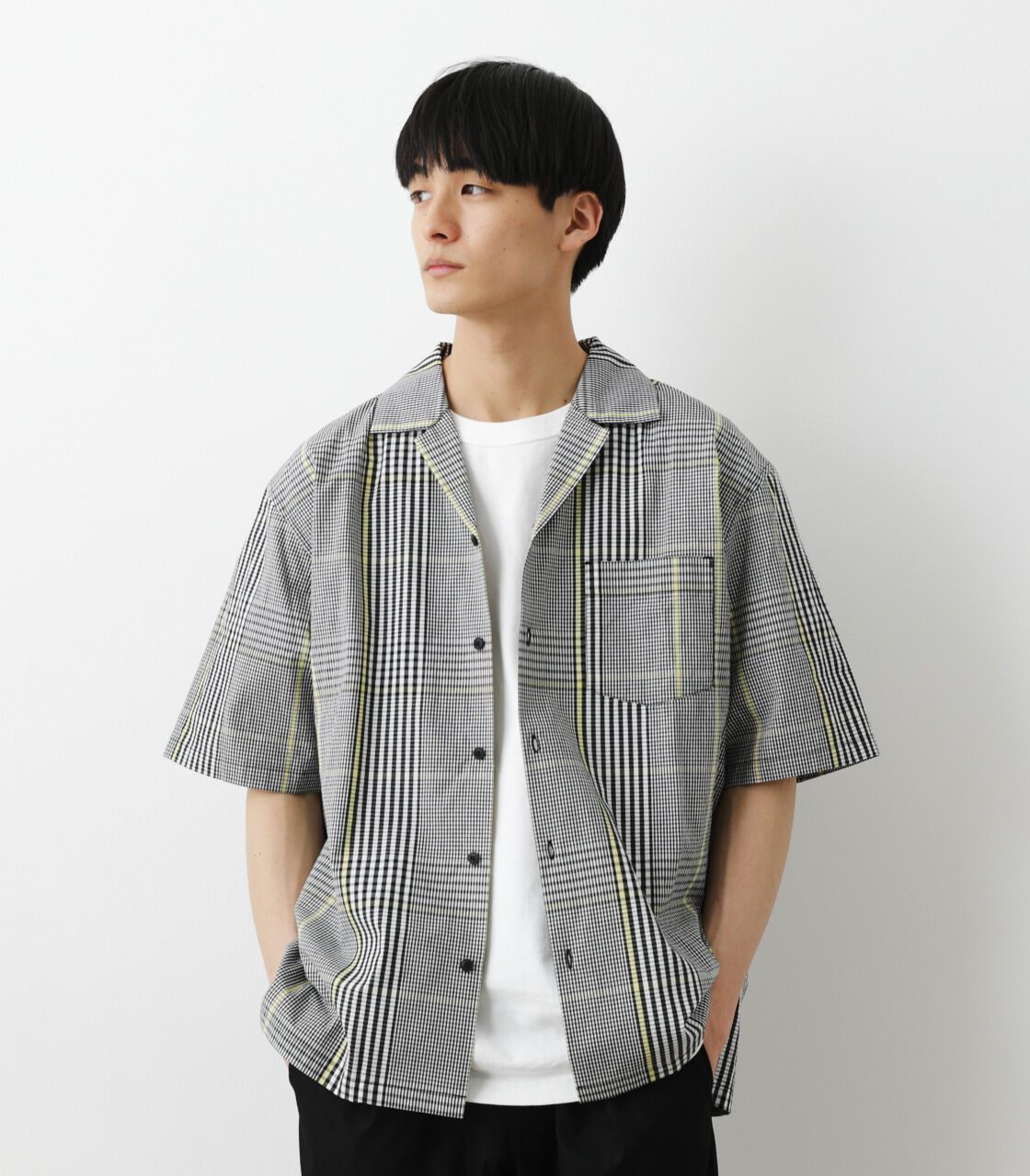 RODEO CROWNS「タイプライター オープンカラーシャツ」|シャツ・ブラウス|柄YEL5