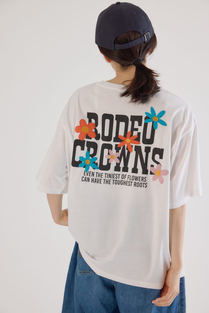 RODEO CROWNS「フラワークロスパッチTシャツ」|Tシャツ・カットソー|