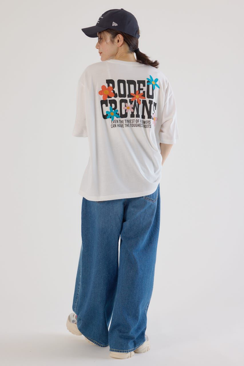 RODEO CROWNS「フラワークロスパッチTシャツ」|Tシャツ・カットソー|