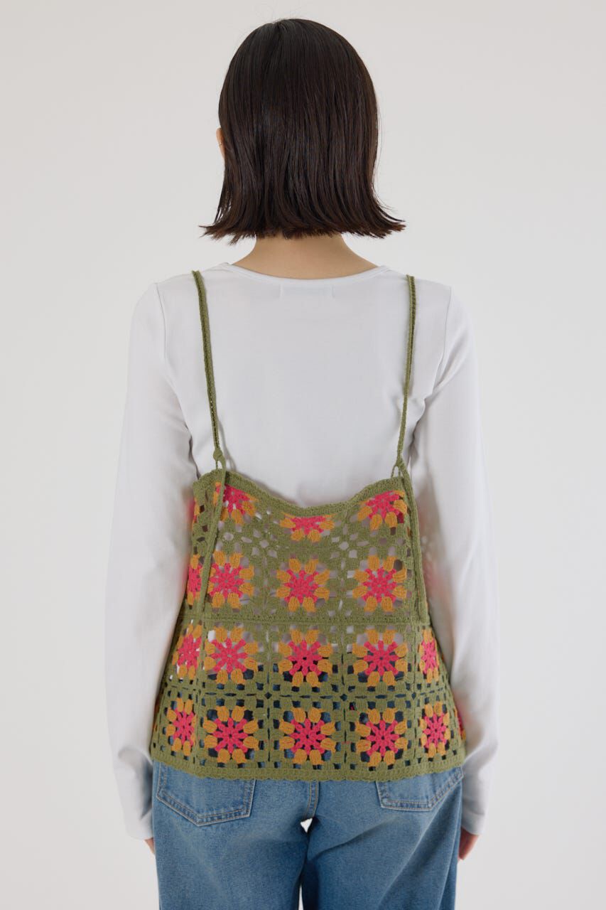 RODEO CROWNS「FLOWERクロシェキャミソール」|キャミソール|