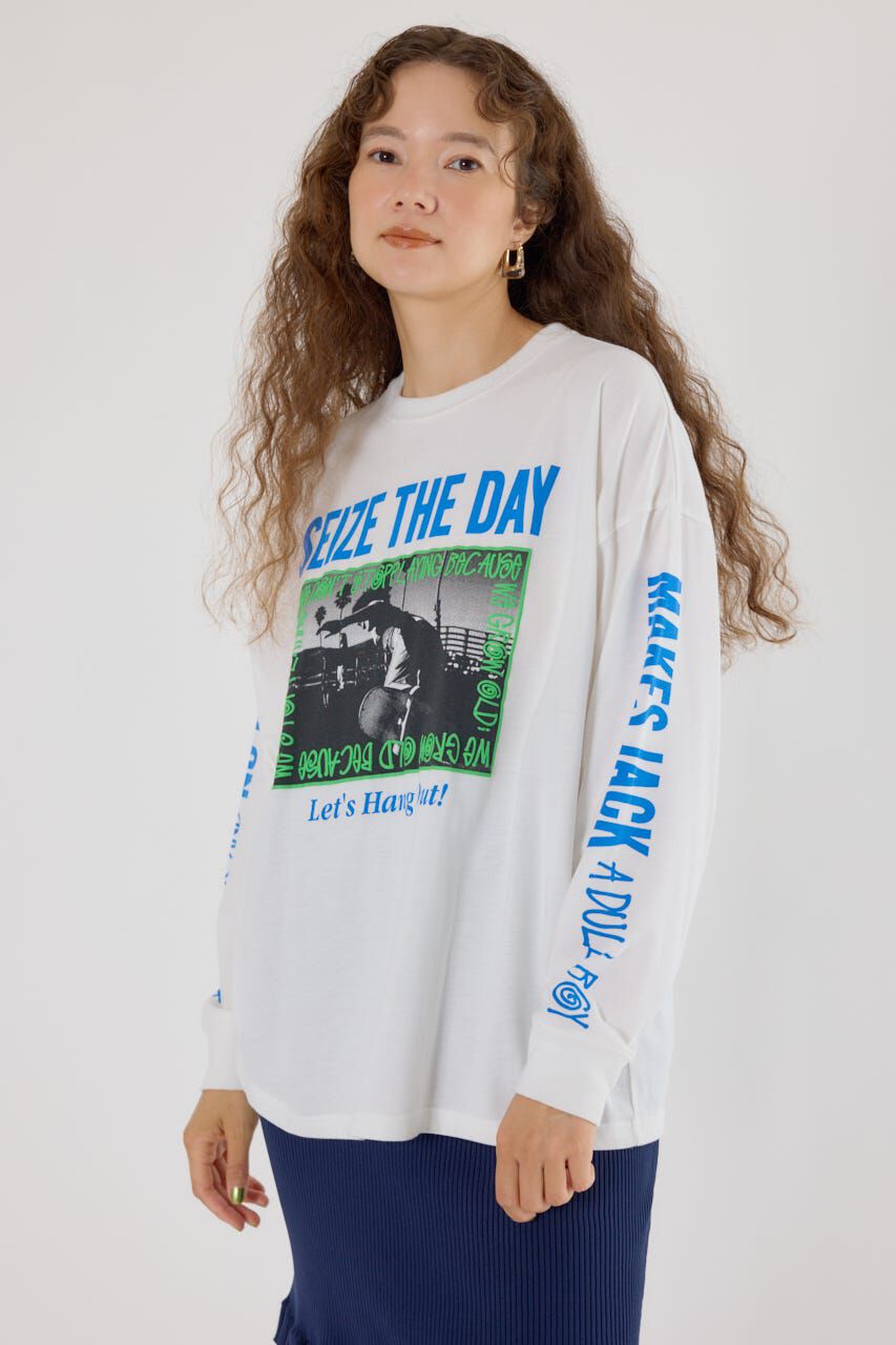 RODEO CROWNS「SEIZE THE DAY PHOTOロングTシャツ」|Tシャツ・カットソー|O/WHT1