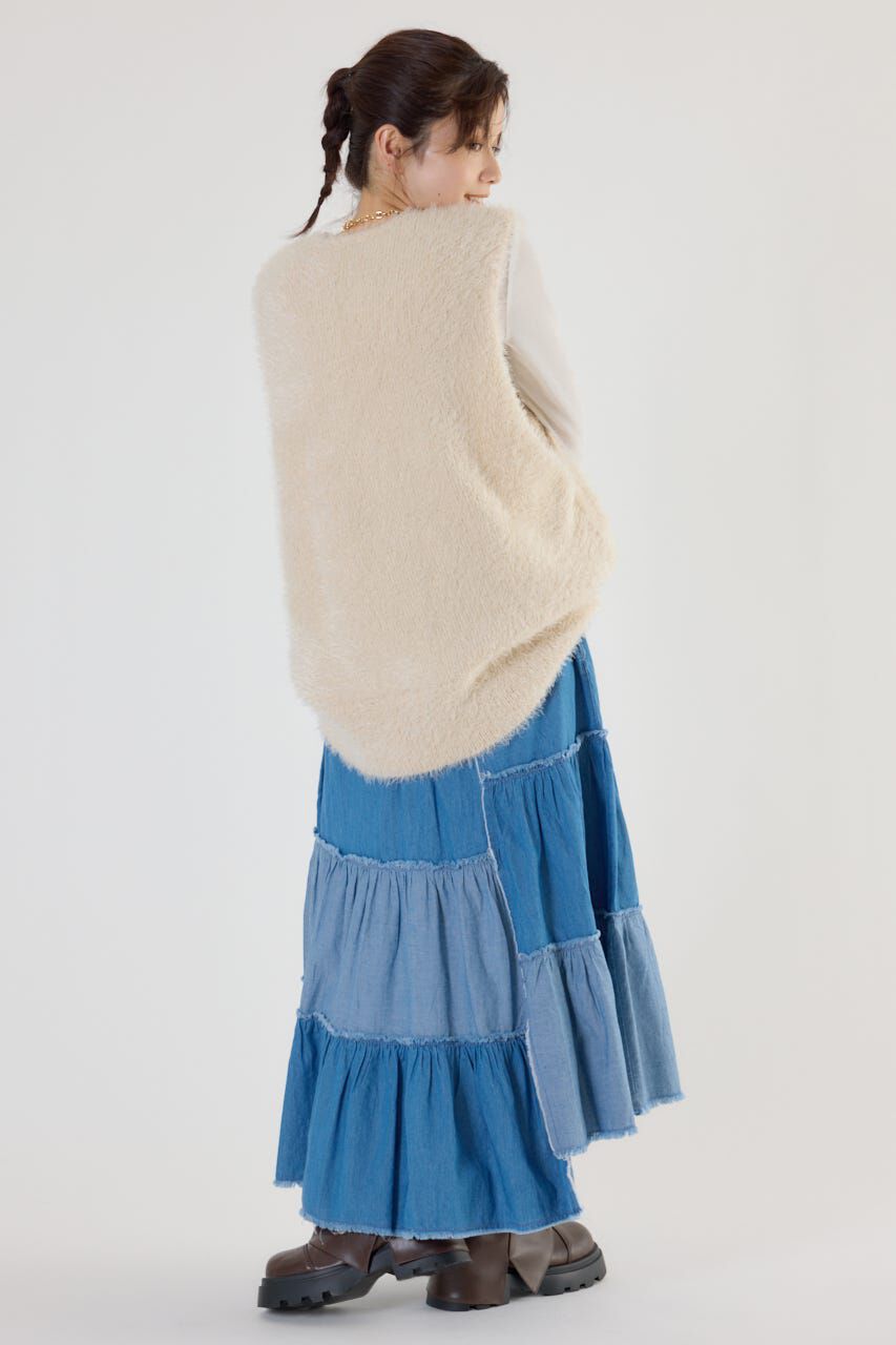 RODEO CROWNS「アシメティアードデニムスカート」|スカート|