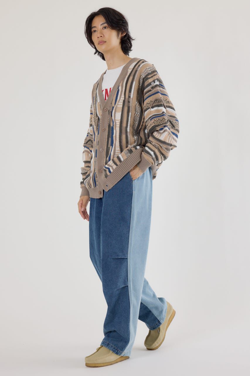 RODEO CROWNS「3Dマルチカラーニットカーディガン」|カーディガン|