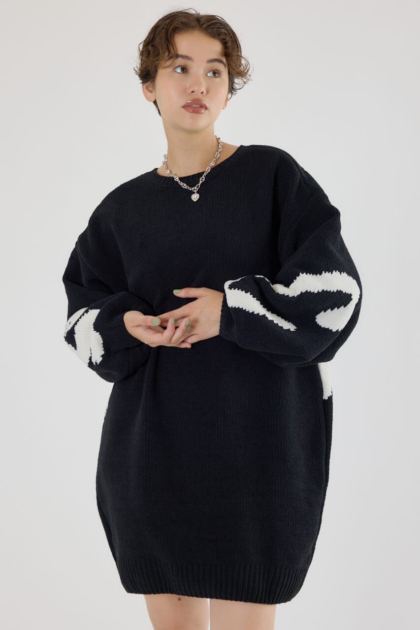 RODEO CROWNS「ロゴ2WAYモールニットワンピース」|ワンピース|BLK