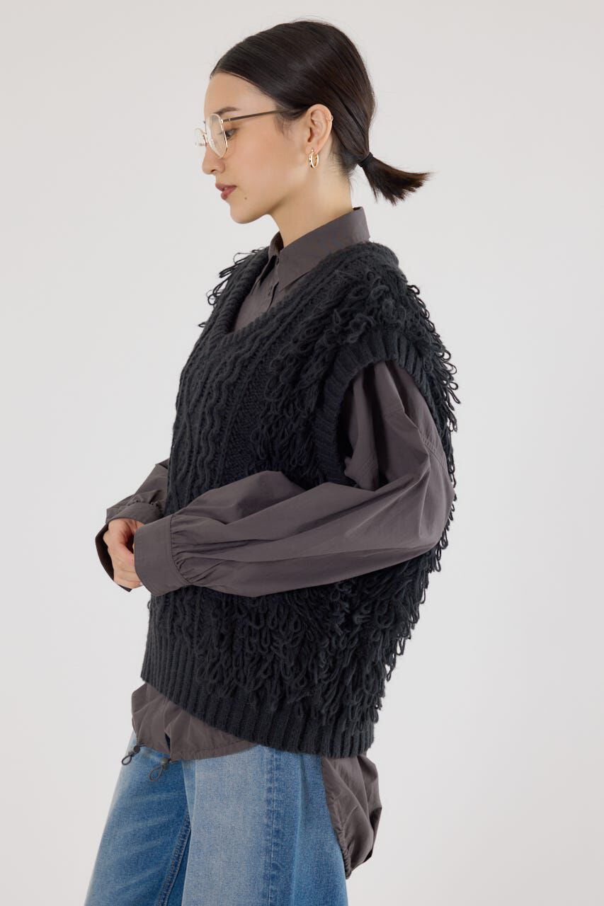 RODEO CROWNS「ケーブルニットベスト」|ニット・セーター|