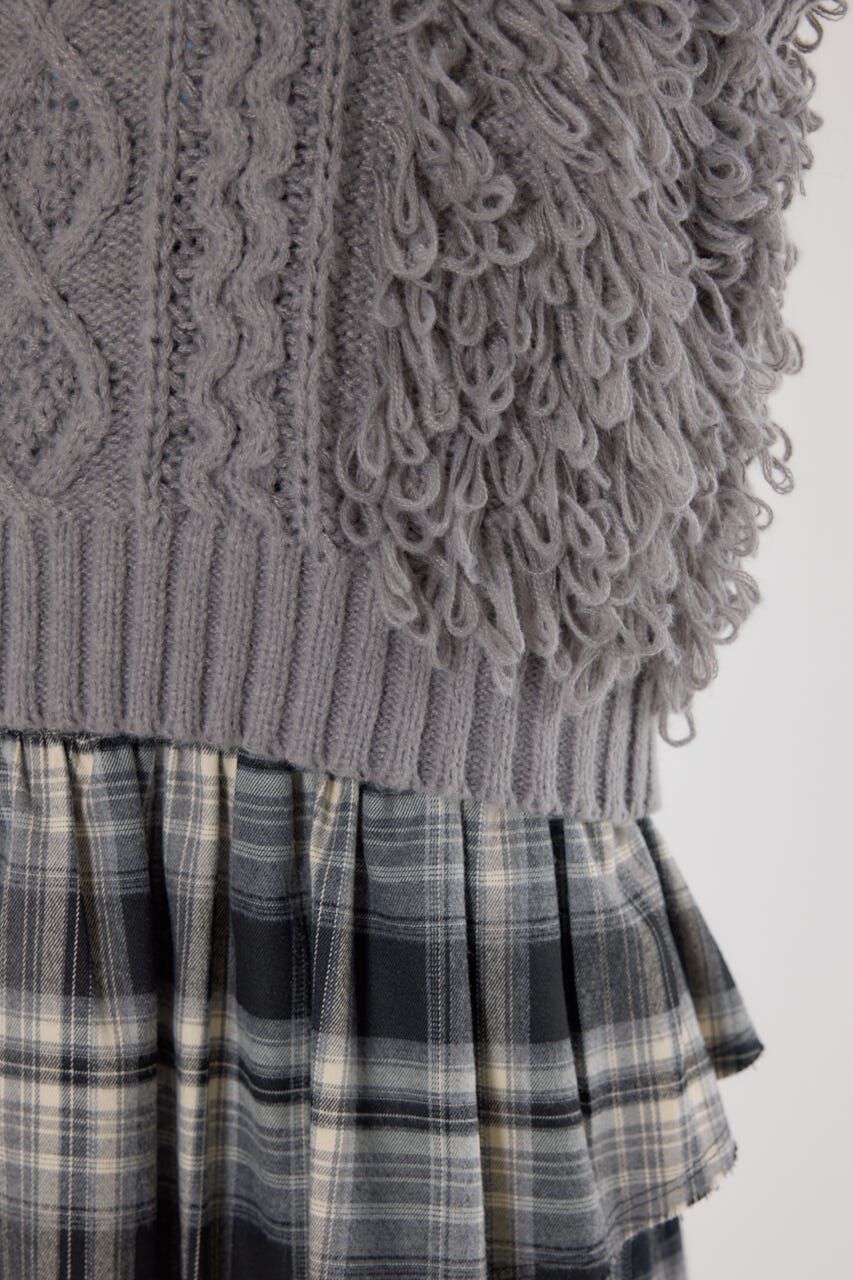 RODEO CROWNS「ケーブルニットベスト」|ニット・セーター|