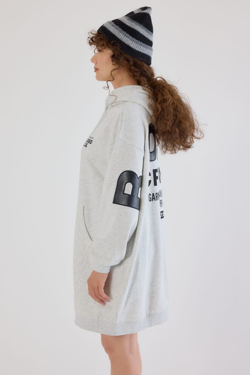 RODEO CROWNS「フェイクレザーパッチパーカーワンピース」|ワンピース|