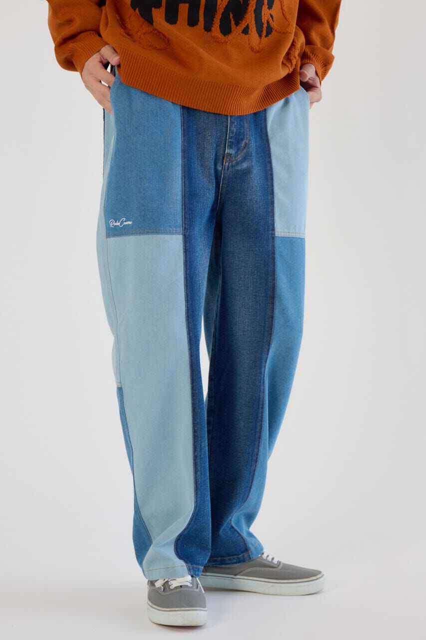 RODEO CROWNS「パッチワークバレルデニムパンツ」|デニム|BLU