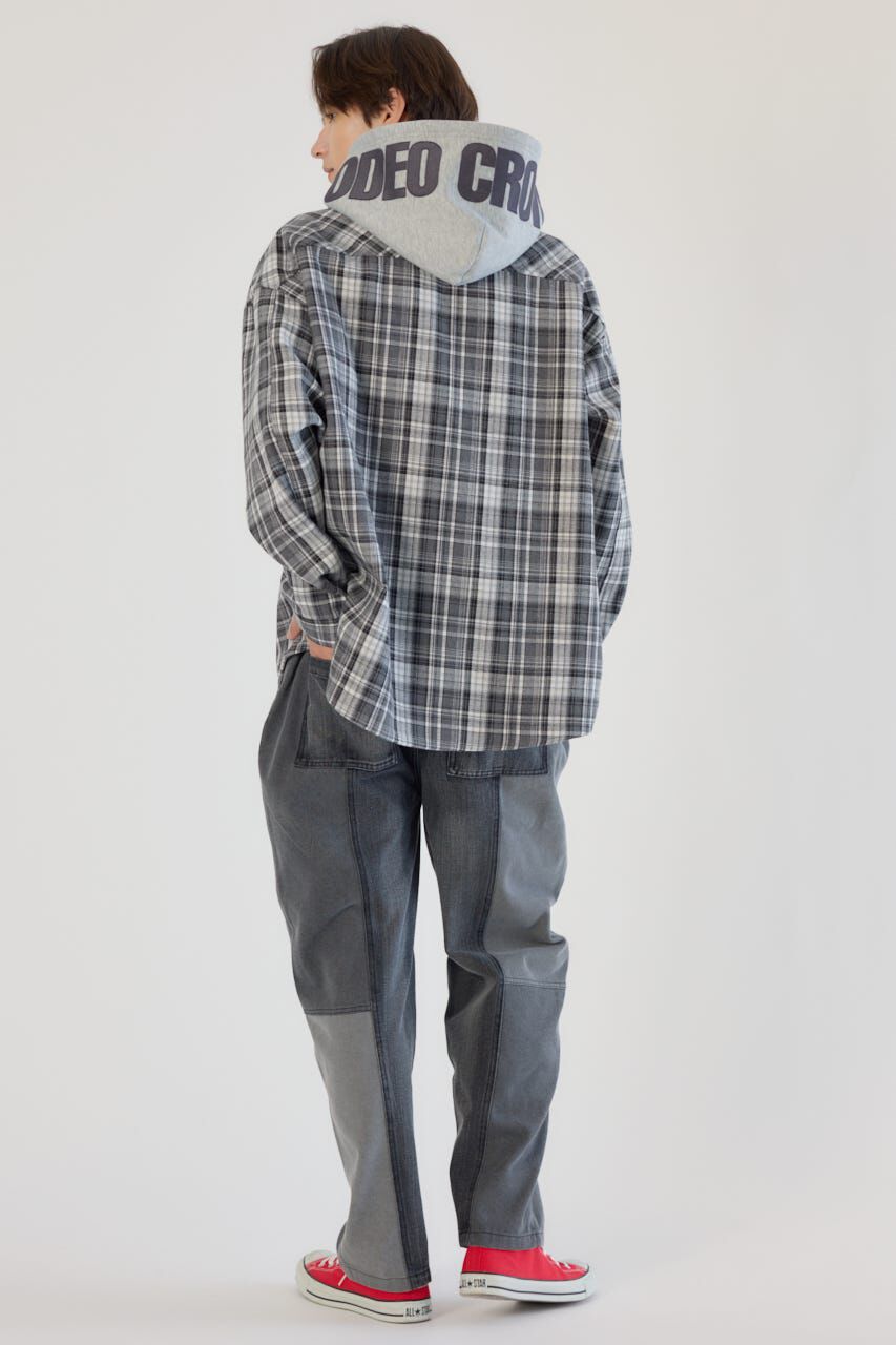 RODEO CROWNS「ボンディングフーデッドチェックシャツ」|シャツ・ブラウス|