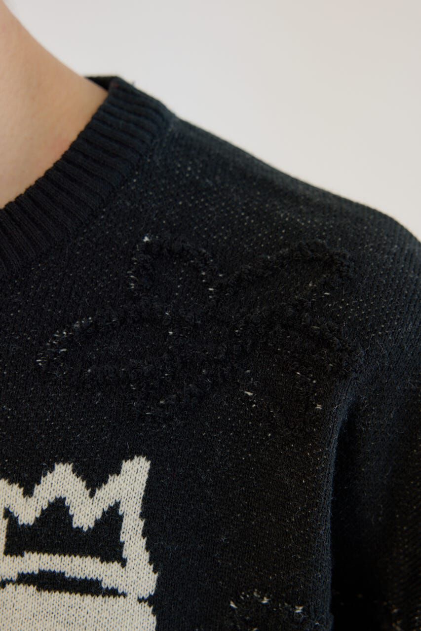 RODEO CROWNS「レタリングフラワーパイルニット」|ニット・セーター|