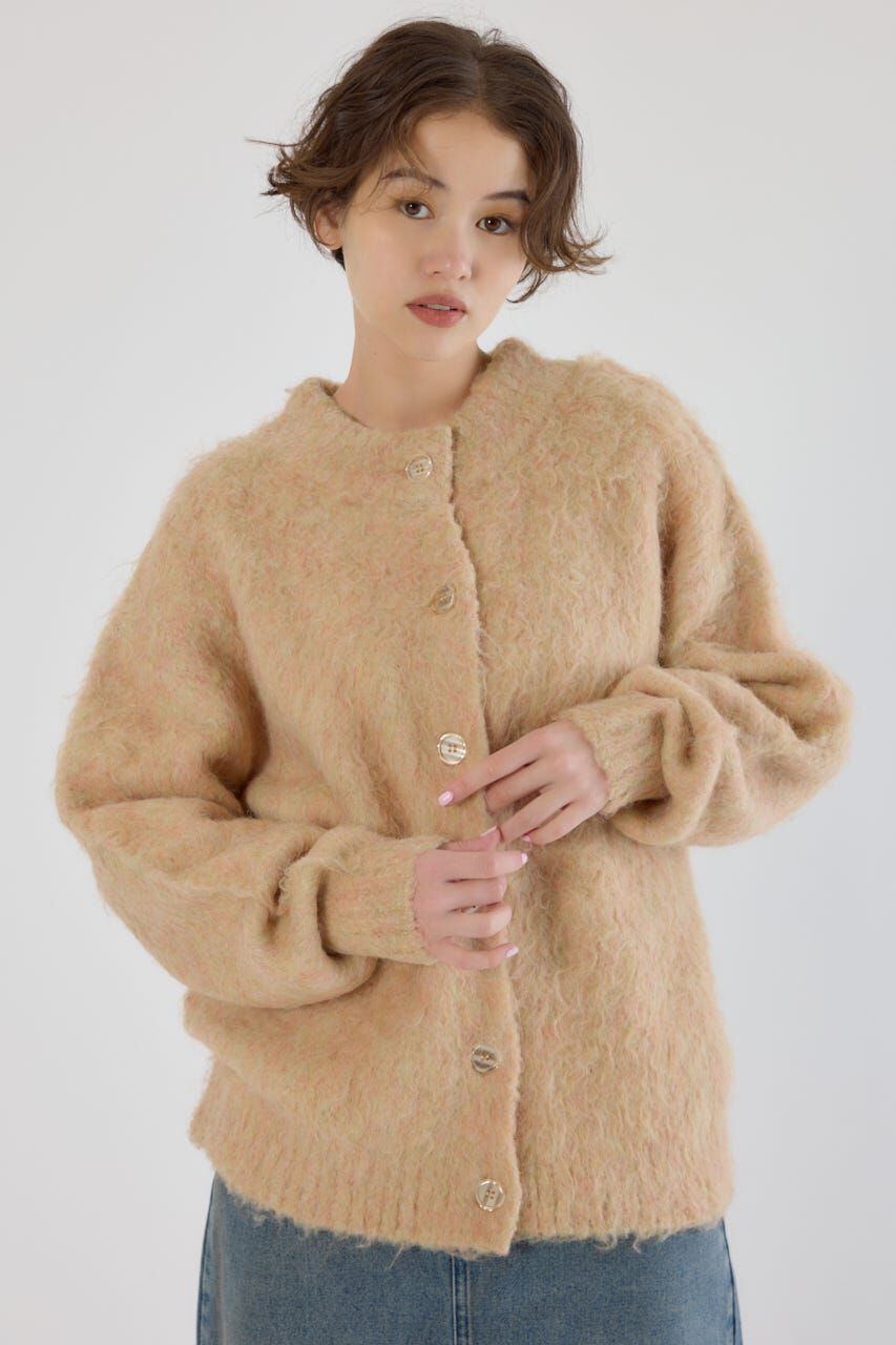 RODEO CROWNS「2WAY Fluffyシャギーニットカーディガン」|カーディガン|L/BEG1