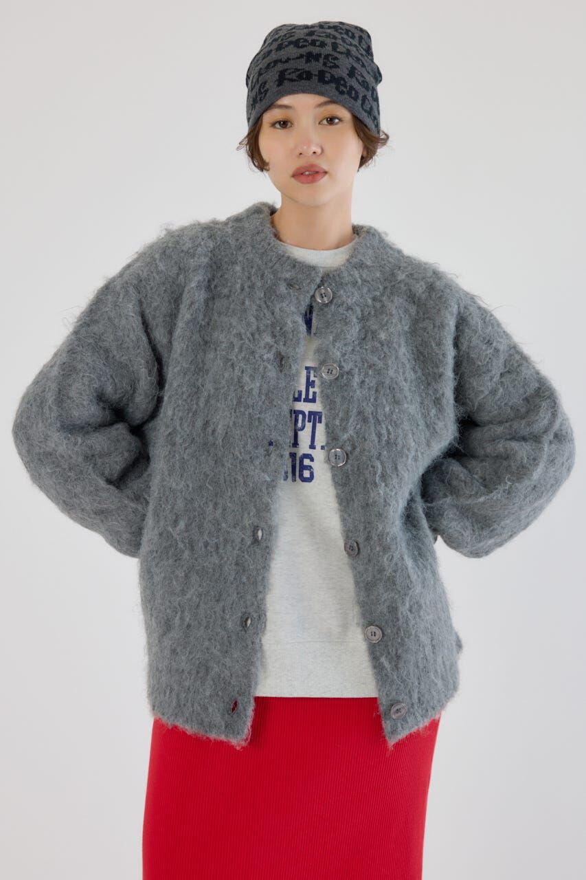 RODEO CROWNS「2WAY Fluffyシャギーニットカーディガン」|カーディガン|GRY