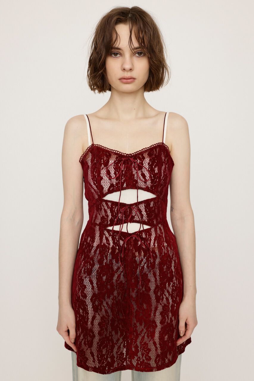 SLY「FROCKY LACE RIBBON トップス」|キャミソール|