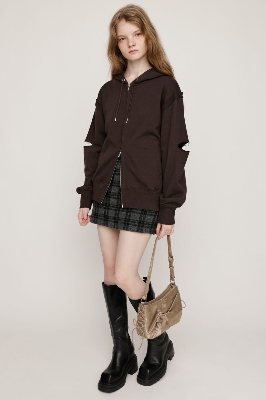 SLY「SLIT ZIP SW パーカー」|パーカー|