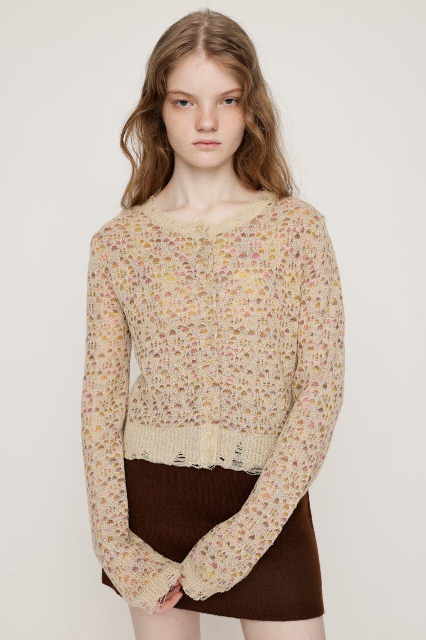 SLY「TWIN BLOOM KNIT カーディガン」|カーディガン|BEG