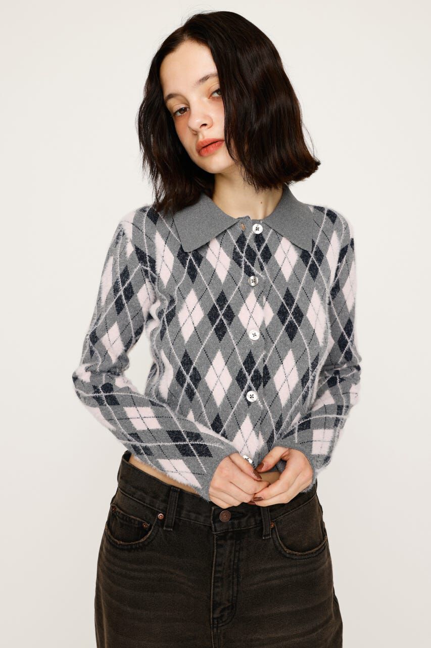 SLY「ARGYLE CHECK HG POLO シャツ」|ニット・セーター|