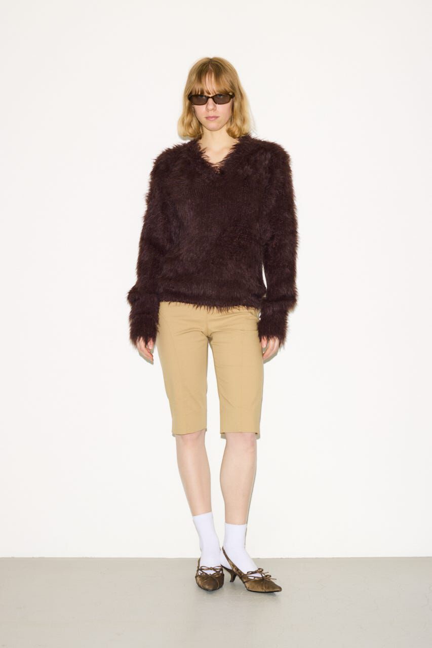 SLY「SHAGGY V／N TUCK PUFF トップス」|ニット・セーター|