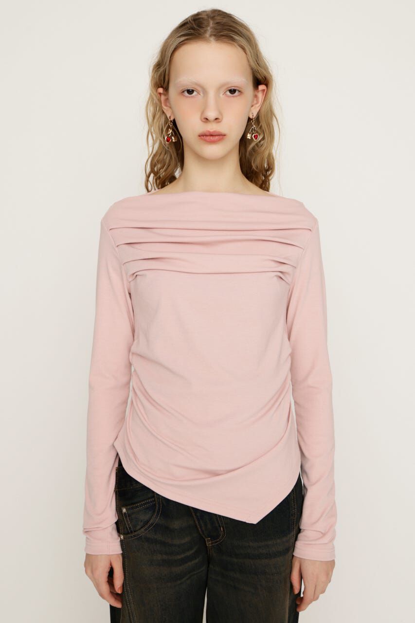 SLY「OFF SHOULDER TUCK トップス」|Tシャツ・カットソー|