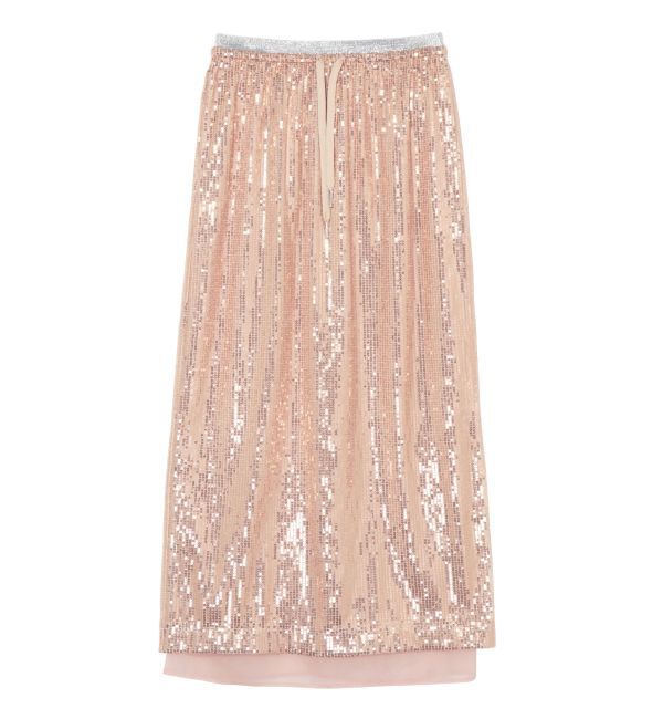 CALNAMUR「SPANGLE DRAWSTRINGS SK/スパンコールドロストスカート」|スカート|