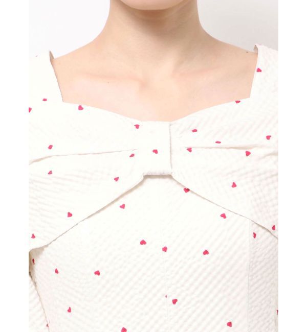 CALNAMUR「ハートプリントリボンワンピース」|ワンピース|