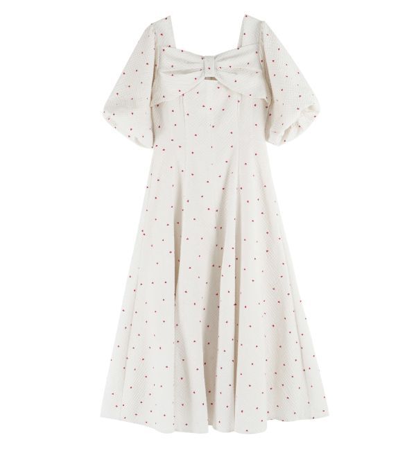 CALNAMUR「ハートプリントリボンワンピース」|ワンピース|