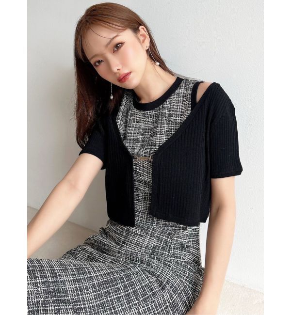 RESEXXY「チャームリブニットカーディガン【セットアップ着用可能】」|カーディガン|