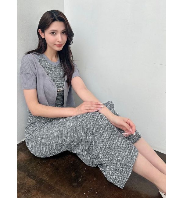 RESEXXY「チャームリブニットカーディガン【セットアップ着用可能】」|カーディガン|