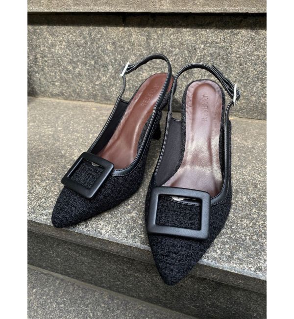 RESEXXY「バックルツイードパンプス」|パンプス|ブラック