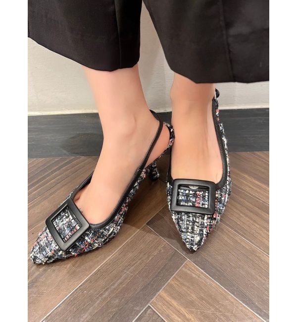 RESEXXY「バックルツイードパンプス」|パンプス|