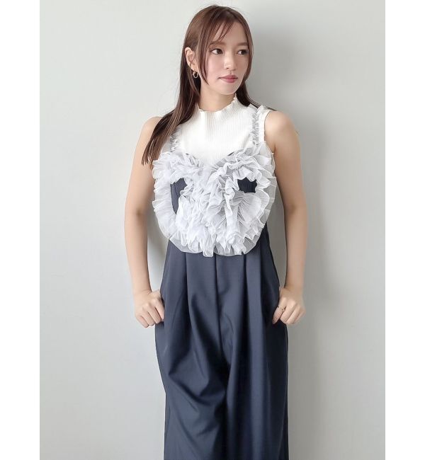 dazzlin「ハートチュールフリルオールインワン」|ワンピース|