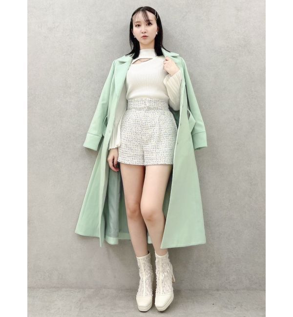 dazzlin「デコルテオープンリブニットトップス」|ニット・セーター|