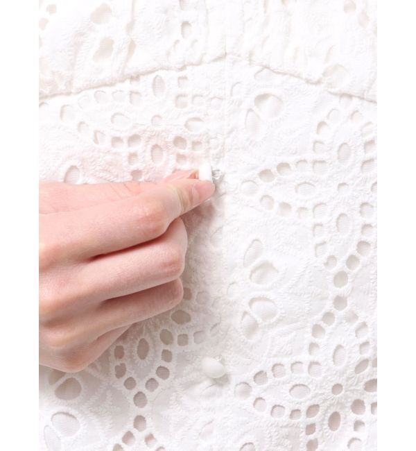 dazzlin「2WAYバルーンスリーブコットンレースブラウス」|シャツ・ブラウス|