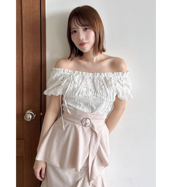 dazzlin「2WAYバルーンスリーブコットンレースブラウス」|シャツ・ブラウス|