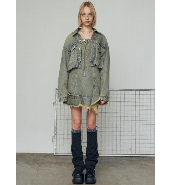 EMODA「バルーンコンパクトデニムブルゾン」|ブルゾン・スタジャン|