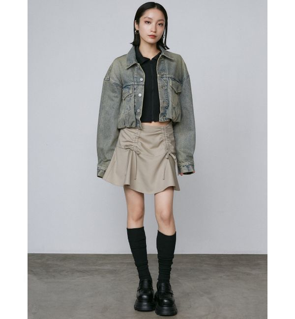 EMODA「バルーンコンパクトデニムブルゾン」|ブルゾン・スタジャン|