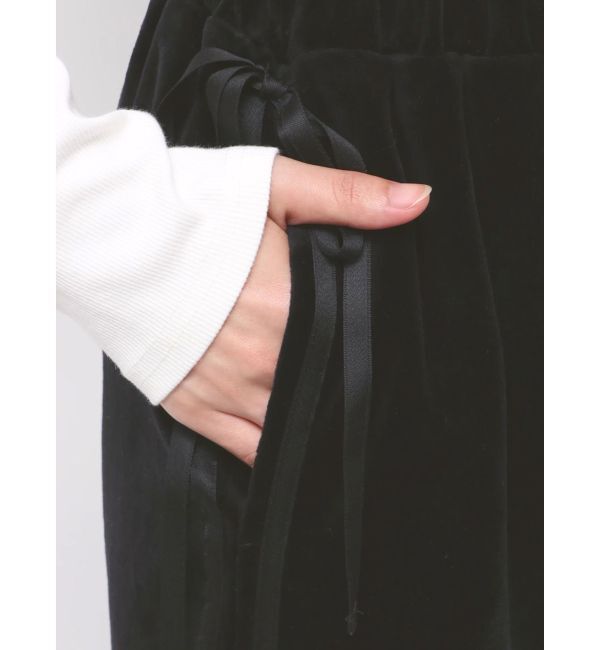 EMODA「サイドリボンベロアパンツ」|その他|