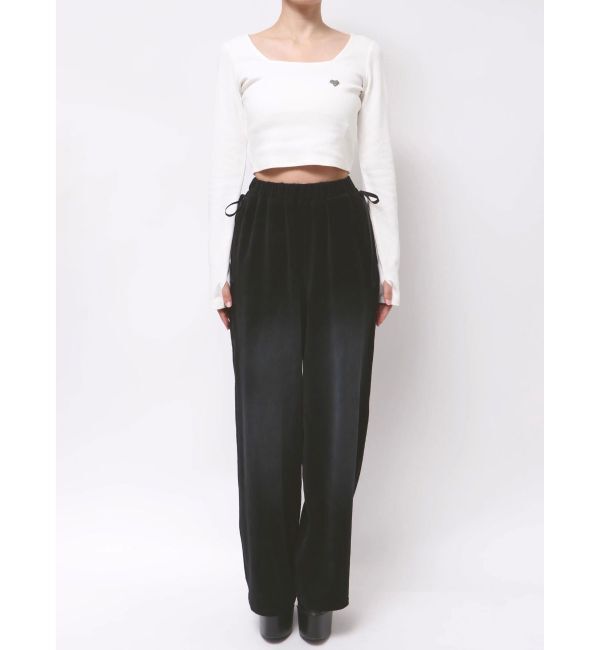 EMODA「サイドリボンベロアパンツ」|その他|